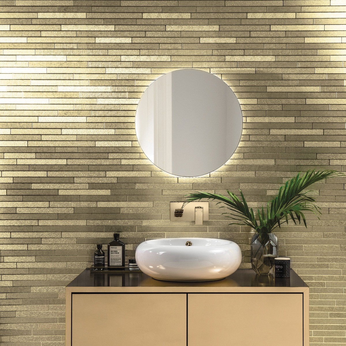 Foil Slate Silver Brick Wallpaper 294600
