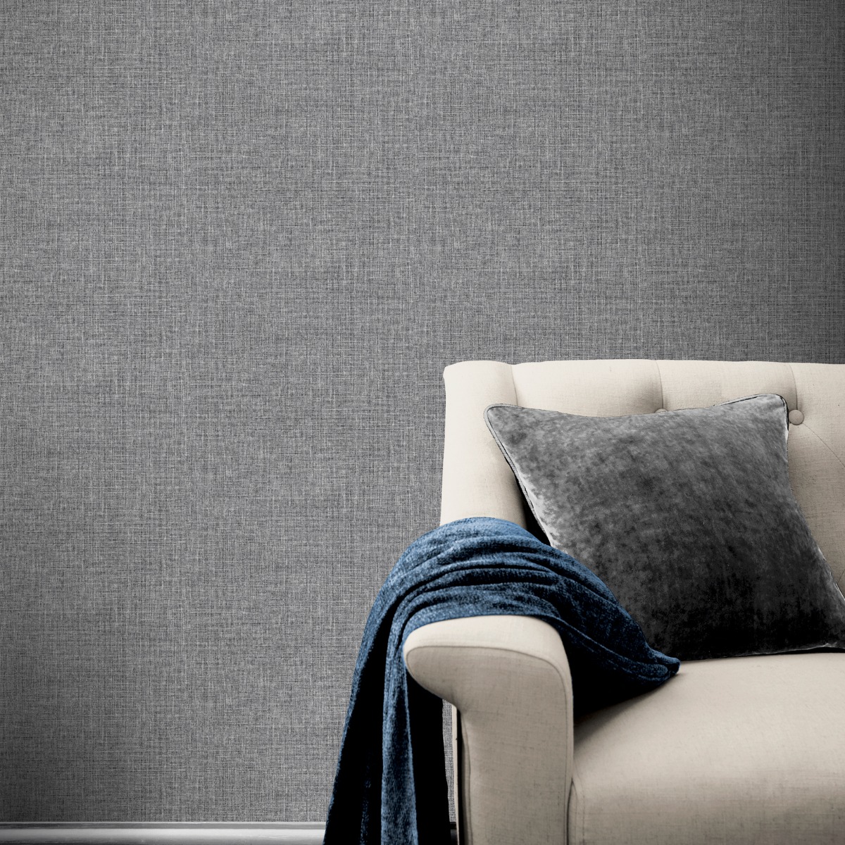 Country Plain Wallpaper Charcoal Arthouse 295000