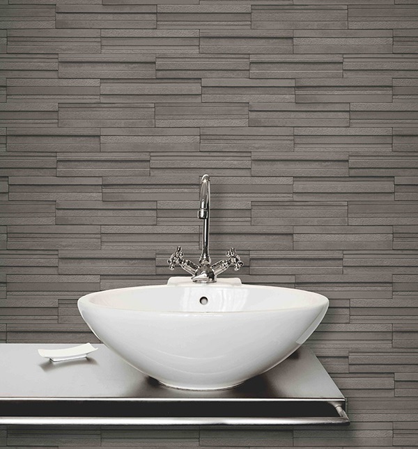 Ceramica Tile Effect Dark Grey Wallpaper FD40126