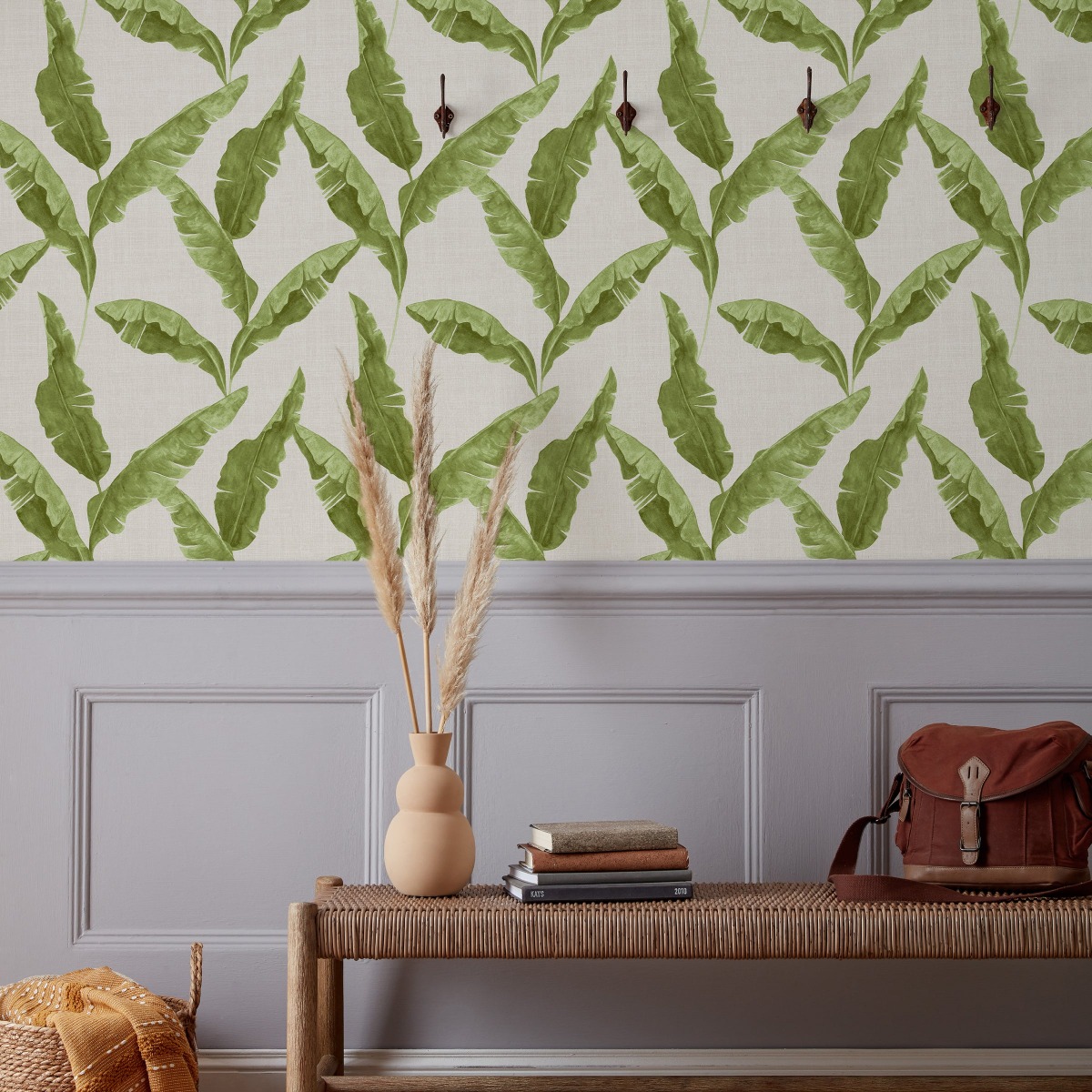 Furn Plantain Palm Wallpaper Green PLANTAI/WP1/GRE
