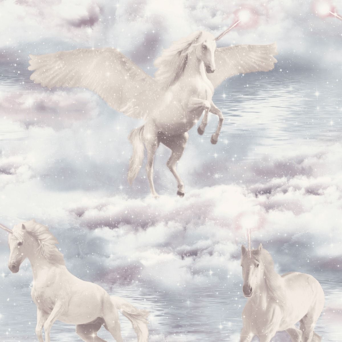 unicorn glitter sparkle stars christmas wallpaper 