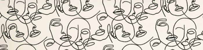 Linear Faces Wallpaper Monochrome Arthouse 921607