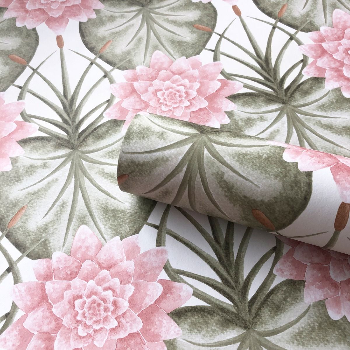 The Chateau by Angel Strawbridge The Lily Garden Wallpaper Cream