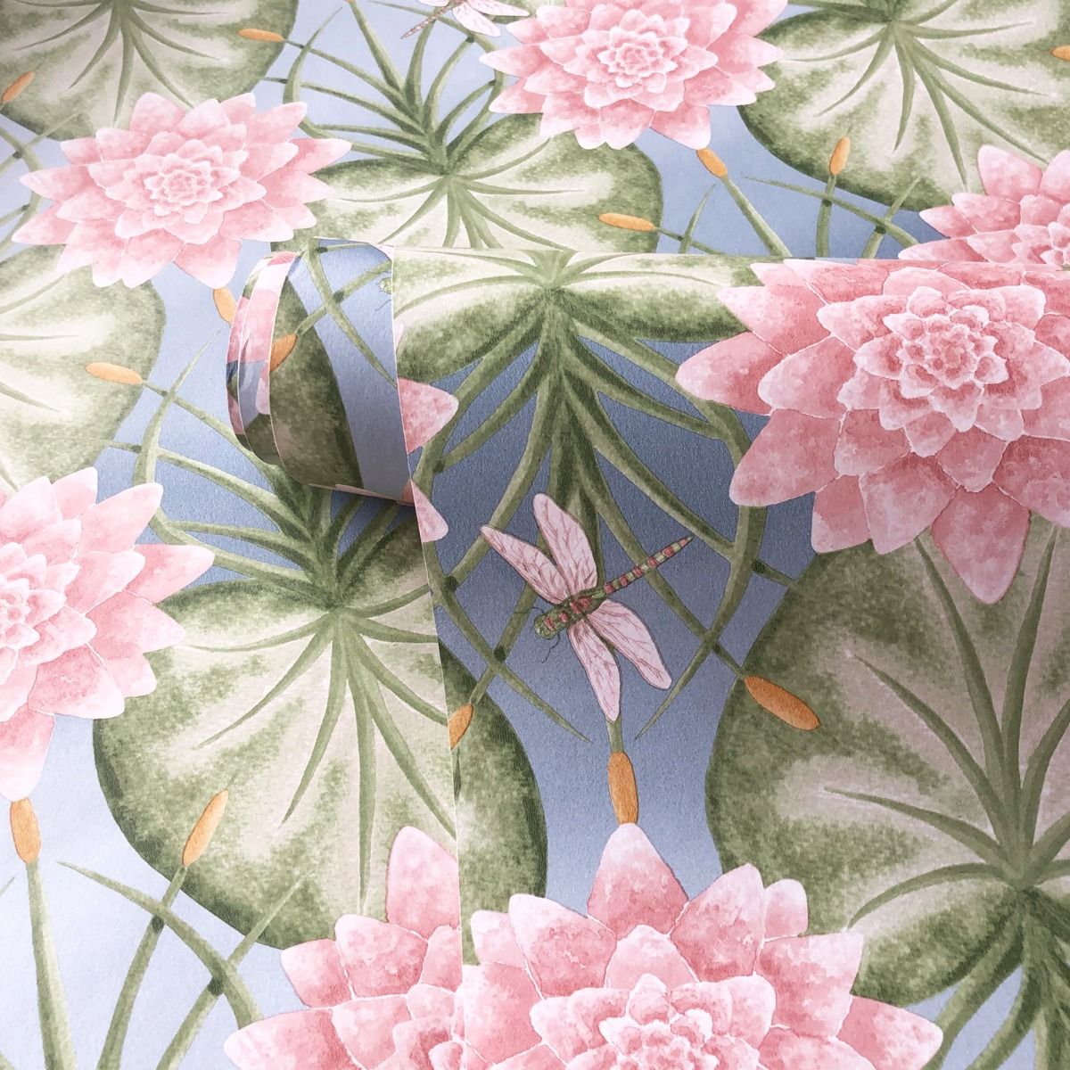 The Chateau by Angel Strawbridge The Lily Garden Wallpaper Eau de Nil