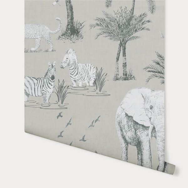 animal wallpaper grey