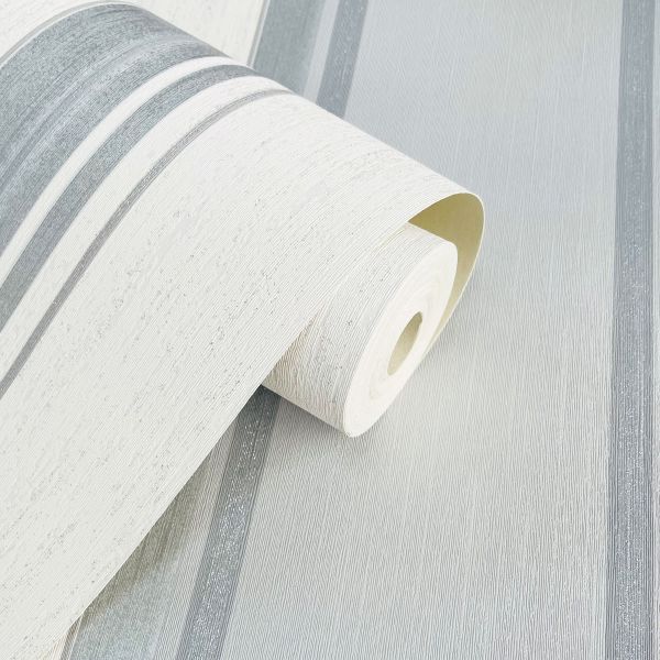 white and grey stripe wallpaper