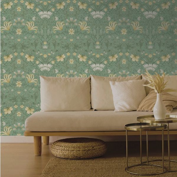 vintage green wallpaper uk