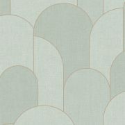 Arches Geometric Textured Vinyl Wallpaper Sage Green M99704