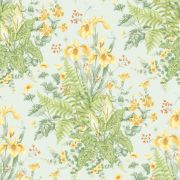 Chelsea Ferns Wallpaper Yellow / Mint Green Rasch 100401