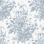 Chelsea Ferns Wallpaper Blue Rasch 100425