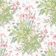 Chelsea Ferns Wallpaper Pink / Green Rasch 100418