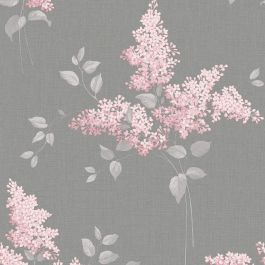 pink and grey flower wallpaper