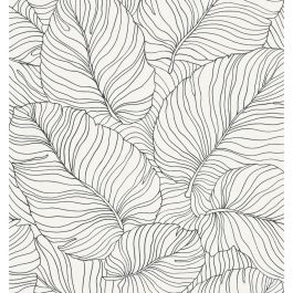 monochrome leaf wallpaper