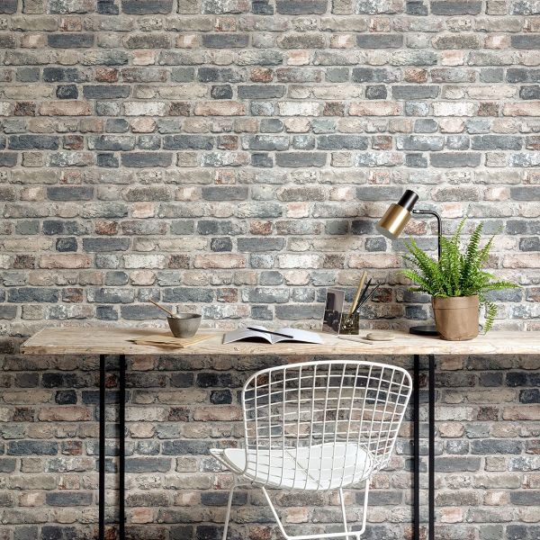 Buy Bricks Wallpaper Black White Gray Brick Pattern Wallpaper Online in  India  Etsy