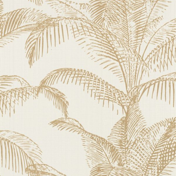Galerie Escape Palm Leaves Wallpaper - ES31132 - Green / White
