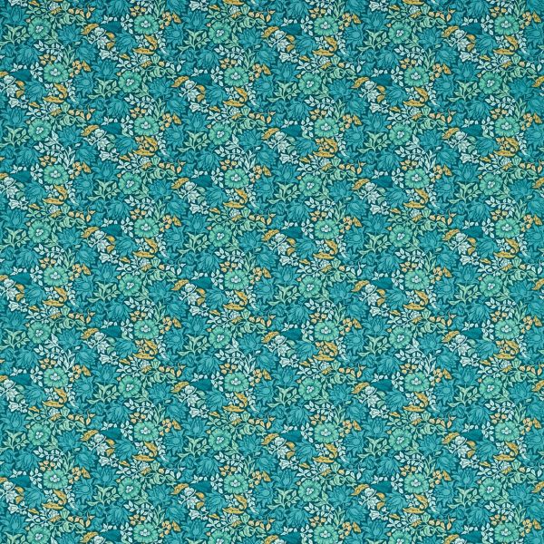 William Morris Mallow Wallpaper Teal W0173/02