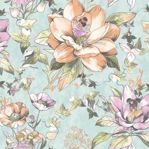 Floral Fairies Wallpaper Teal Holden 13210