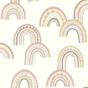 Boho Rainbow Wallpaper Blush / Orange Holden 13280