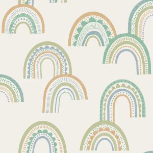 Boho Rainbow Wallpaper Green / Teal Holden 13283