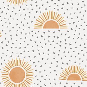 Sunbeam Wallpaper White / Orange Holden 13320