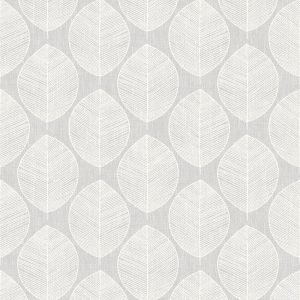 Scandi Leaf Wallpaper - Grey - Arthouse 908203