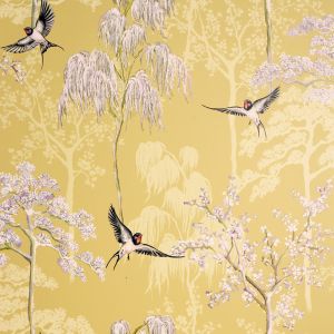 Japanese Garden Wallpaper Ochre Arthouse 908002