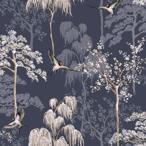 Japanese Garden Wallpaper Navy Arthouse 908106