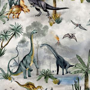 Dino Kingdom Wallpaper Multi Belgravia 7700