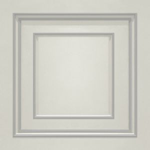 Amara Panel Vinyl Wallpaper Off White / Silver Belgravia 7388