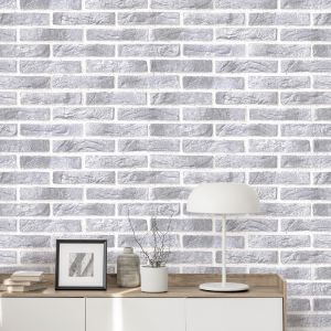Brick Wallpaper Grey and White Erismann Duplex 