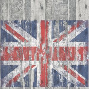 Grunge Collection Wallpaper  Union Jack Grey Galerie G45382