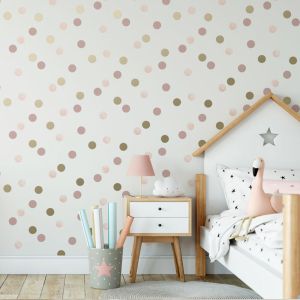 Dotty Polka Dot Wallpaper Pink Graham and Brown 108565