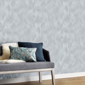 Elle Decoration Wave Pattern Wallpaper Silver 1015110