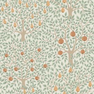 Apples And Pears Wallpaper White Green Galerie 33011 Apelviken 