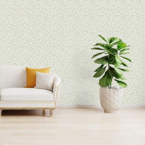 Galerie 33019  Leaf Trail Wallpaper White 
