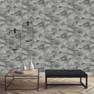 Holden Minerals Ascadia Grey / Silver Wallpaper 35730