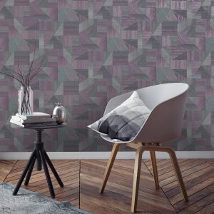 Laronda Geometric Wallpaper Plum Holden 65752