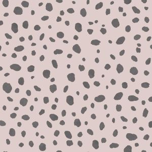 Dalmatian Spot Print Wallpaper Pink and Black Holden 12941