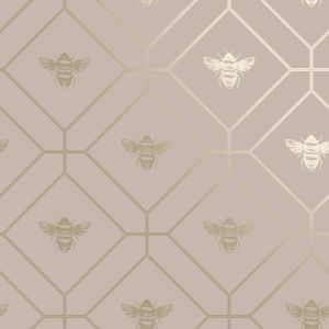 Honeycomb Bee Wallpaper Pink Holden 13083