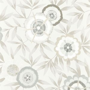 Harlequin Komovi Wallpaper Dove Grey and Linen 