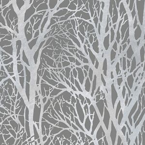 Tree Branches Wallpaper Dark Grey and Silver - AS Creation 30094-3
