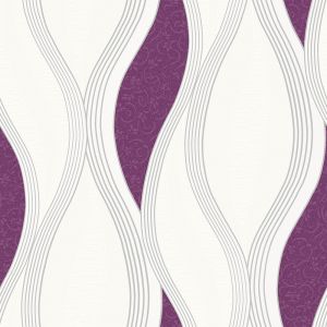 Wave Embossed Textured Wallpaper - Purple - E62006