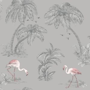 Holden Flamingo Lake Wallpaper - Grey 12381 | Feature | Decor