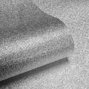 Textured Sparkle Glitter Effect Wallpaper  - Silver - 701352 Muriva 