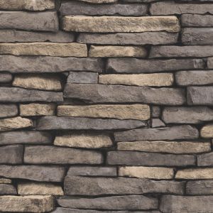 Natural Slate Stone Effect Wallpaper - Fine Decor 