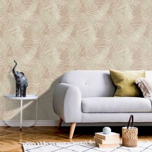 Odyssee Wallpaper Collection Areca Leaf Cream Muriva L93405