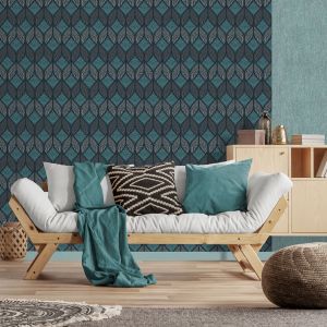 Odyssee Wallpaper Collection Circe Geo Teal Muriva L97201
