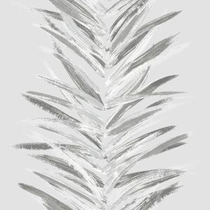 Dhara Leaf Wallpaper Silver Muriva 191501