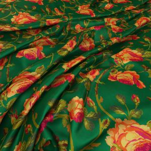 Paloma Home Oriental Floral Emerald Fabric ORF/EME/15000FA - Sold by the metre