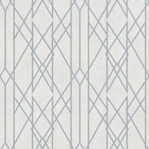 Portfolio Linear Geometric Wallpaper Grey / Silver Rasch 215113